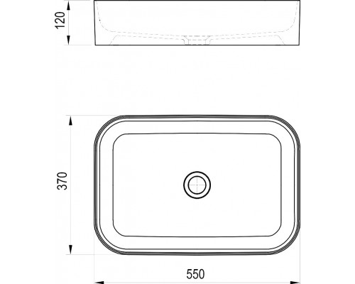 Умывальник CERAMIC 550 R SLIM белый XJX01155002