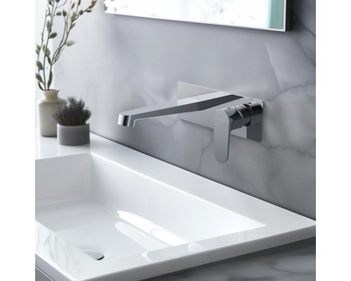 AQ1213CR ОБЕРОН смеситель для раковины настенный (внешняя и скрытая часть) AQ1213CR