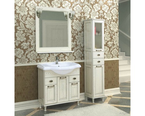 1A158702GEM20 Зеркало Жерона 85 белое серебро 1A158702GEM20