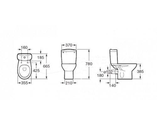 34139Z000 Victoria бачок двойной смыв /Тосно/ ПРОДАЖА ТОЛЬКО С ЧАШЕЙ 34139Z000