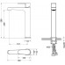 AQ1204CR ОБЕРОН смеситель для раковины высокий 240, без донного клапана AQ1204CR