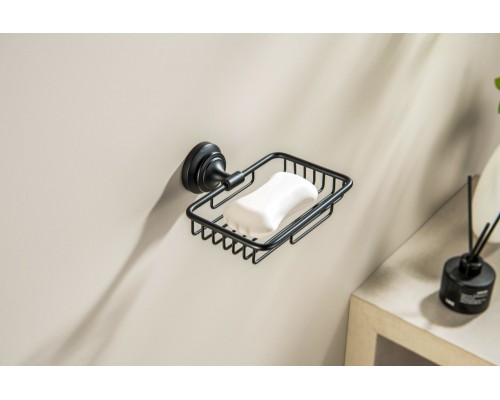 AQ4533MB КЛАССИК мыльница решетка, матовый черный AQ4533MB