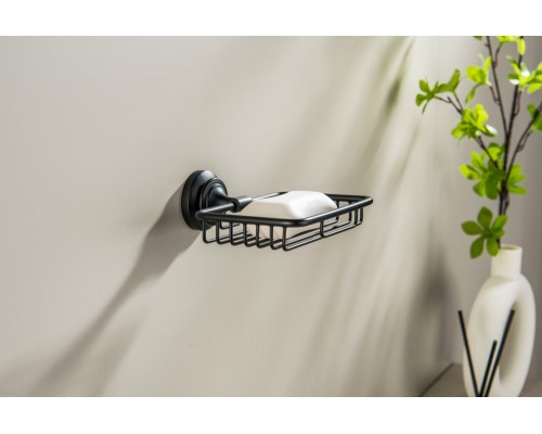 AQ4533MB КЛАССИК мыльница решетка, матовый черный AQ4533MB