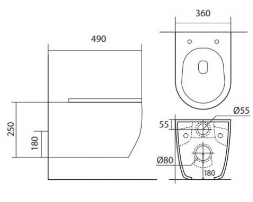Set AQUATEK ЕВРОПА-014 3в1 (рама AQUATEK INS-0000016 отдельностоящая +кнопкаKDI-0000014+унитаз ЕВРОПА AQ1106-00 с крышкой-сиденьем Set AQUATEK ЕВРОПА-014 3в1