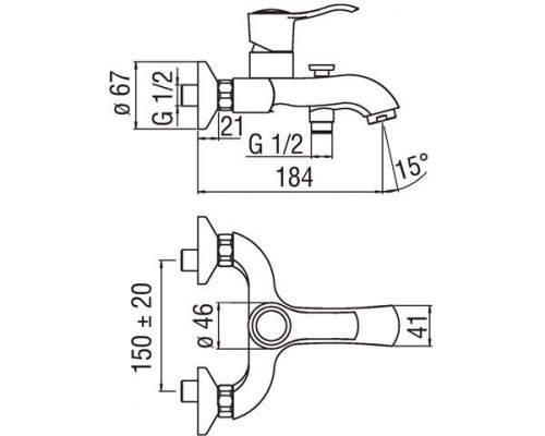SI98110/1CR SOFI смеситель для ванны SI98110/1CR