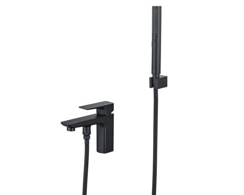 AQ1044MB ВЕГА смеситель врезной на борт ванны на 1 отв., матовый черный AQ1044MB