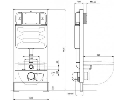 SET AQUATEK АЛЬТАИР-020 4в1 (рама AQUATEK Standard INS-0000012+крепеж KKI-0000002+клавиша KDI-0000020+унитаз АЛЬТАИР AQ1980-00 с тонким сиденьем soft- SET AQUATEK АЛЬТАИР cm-020 4в1