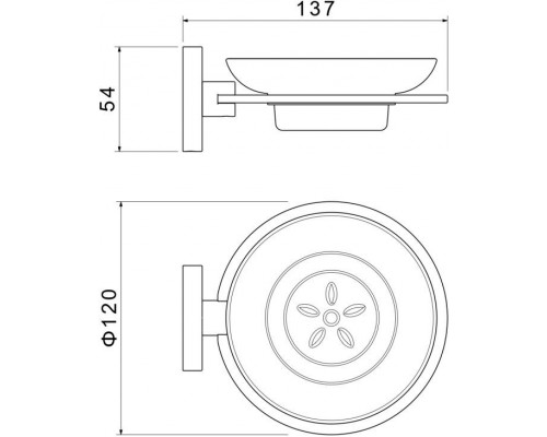 AQ4203MB ОБЕРОН мыльница, матовый черный AQ4203MB