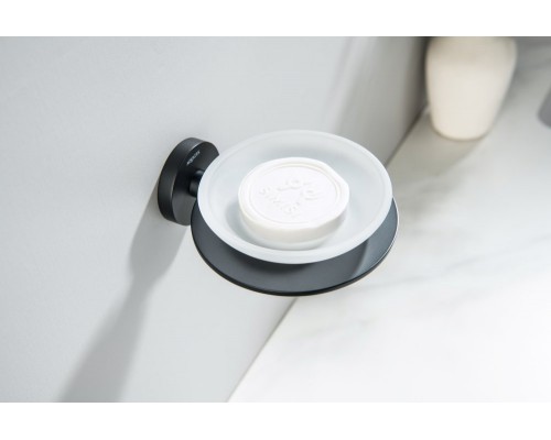 AQ4203MB ОБЕРОН мыльница, матовый черный AQ4203MB