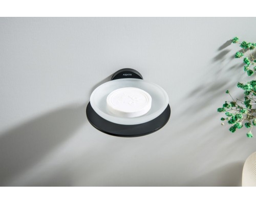 AQ4203MB ОБЕРОН мыльница, матовый черный AQ4203MB