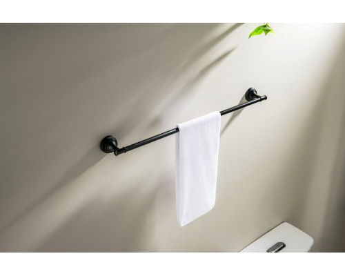 AQ4514MB КЛАССИК полотенцедержатель 600 мм, матовый черный AQ4514MB
