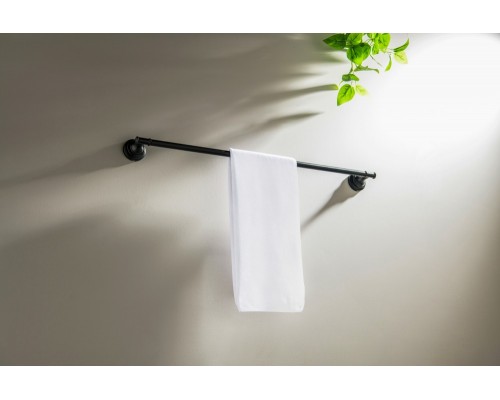 AQ4514MB КЛАССИК полотенцедержатель 600 мм, матовый черный AQ4514MB