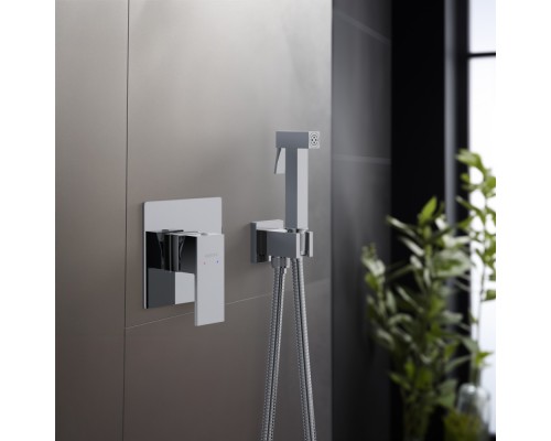 AQ1619CR ЛИБРА набор с гигиеническим душем (смеситель + гигиеническая лейка + шланг + шланговое подсоединение с держателем) AQ1619CR