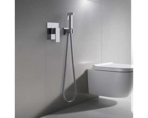 AQ1619CR ЛИБРА набор с гигиеническим душем (смеситель + гигиеническая лейка + шланг + шланговое подсоединение с держателем) AQ1619CR