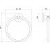 AQ4212CR ОБЕРОН полотенцедержатель кольцо AQ4212CR