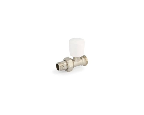 Вентиль ручной никелированный НН UNI-FITT 1/2" х 3/4" ЕК с разъёмным соединением