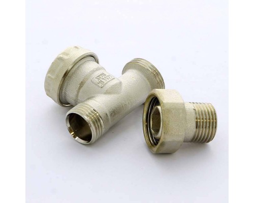 Вентиль НН для радиаторов обратный с разъемным соединением TIEMME 1/2"-1/2"х16