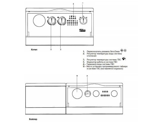 Емкостной водонагреватель для напольных котлов BAXI SLIM UB INOX 80