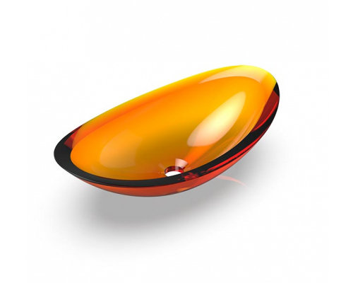 Раковина, KNIEF, Charm Shape, шгв 581-331-169, отверстия для смесителя-отсутствуют, цвет-Orange Crystal