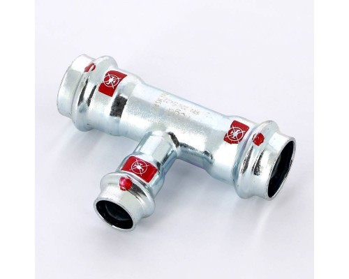 Тройник пресс оцинкованная сталь Prestabo VIEGA 22х15х22