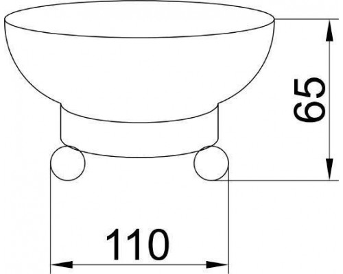 Boheme Hermitage Gold Мыльница настольная, 11х11хh6,5 см, цвет: золото глянцевое 10360