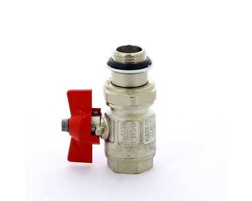 Кран шаровой НВ с разъемным соединением и уплотнением IDEAL бабочка ITAP 1/2"