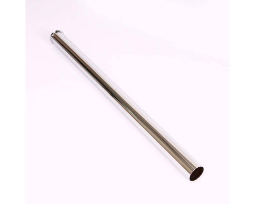 Патрубок отводящий прямой (латунь) 32х500 мм, отбортованная кромка, хром