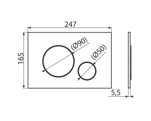 Кнопка смыва Alcaplast M671 пластик хром