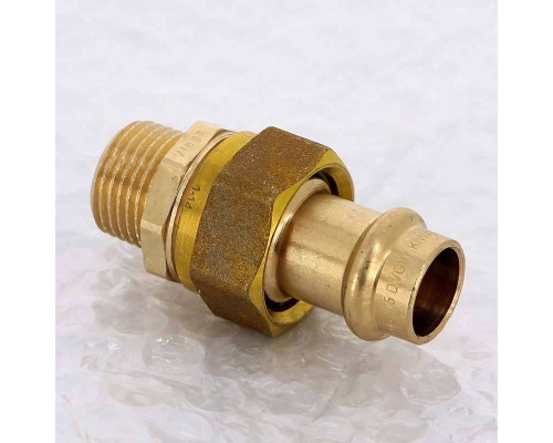 Муфта разъёмная пресс-Н бронза Sanpress VIEGA 15х1/2"