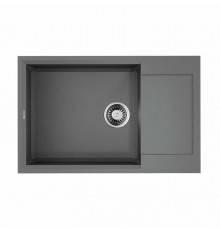 Мойка, OMOIKIRI, Sakaime, шгв 780-500-220, отверстия для смесителя-4 промаркированных, цвет-Leningrad grey