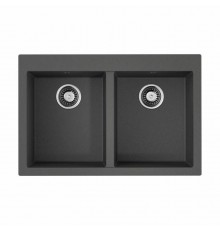 Мойка, OMOIKIRI, Bosen, шгв 800-530-200, отверстия для смесителя-5 промаркированных, чаши-2, цвет-платина