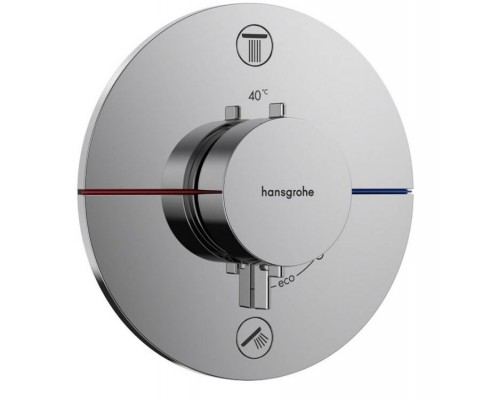 Смеситель для душа, Hansgrohe, ShowerSelect Comfort S, для 2 потребителей, цвет-хром