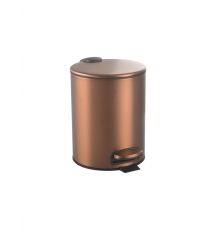 Boheme Uno Ведро напольное с крышкой и нажимной педалью, цвет: brushed bronze 10426-BRB