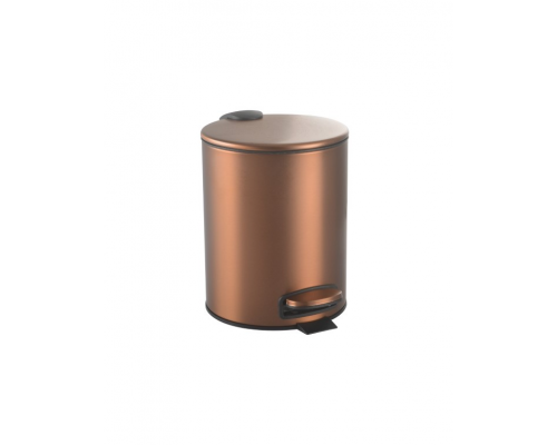 Boheme Uno Ведро напольное с крышкой и нажимной педалью, цвет: brushed bronze 10426-BRB