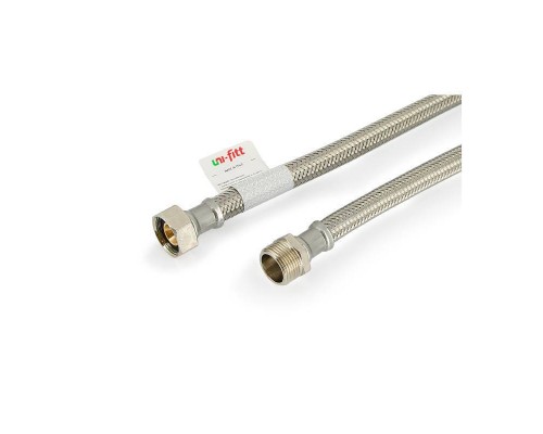 Гибкая подводка для воды UNI-FITT DN 13 НВ 3/4" 100 см DN 13 оплётка из нержавеющей стали