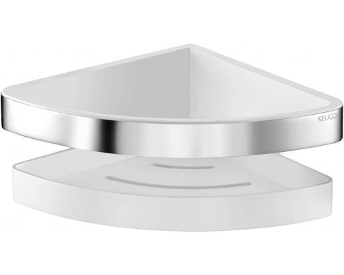 12757010000 COLLECTION MOLL Угловая корзинка для душа, белая, хром 12757010000