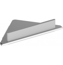 11557170100 EDITION 400 Угловая полочка для душа со скребком, алюминий серебристый анодированный (E6 EV1)/белый (RAL 9010) 11557170100