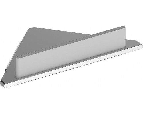11557170100 EDITION 400 Угловая полочка для душа со скребком, алюминий серебристый анодированный (E6 EV1)/белый (RAL 9010) 11557170100