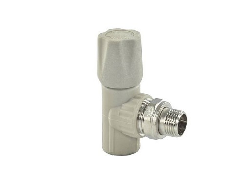 Клапан PP-R сер запорн Дн20х1/2" Ру25 НР угл д/рад VALFEX 1014720012Г
