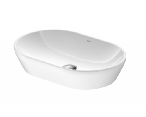 Раковина, Duravit, D-Neo, шгв 600-400-120, отверстия для смесителя-отсутствуют, цвет-белый глянцевый
