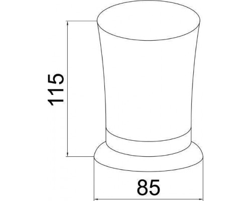 Boheme Brillante Стакан настольный, 8,5х8,5хh11,5 см, цвет: хром глянцевый 10441