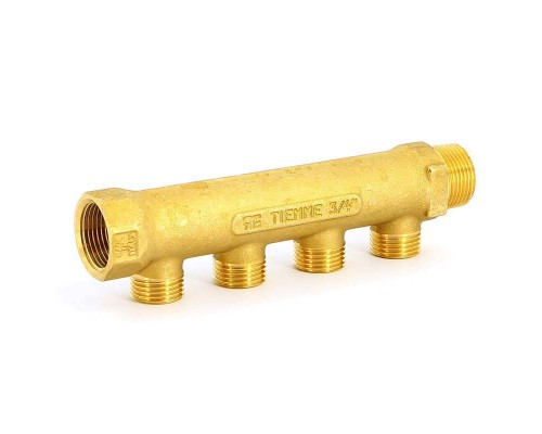 Коллектор НВ 3/4" TIEMME 4 выхода 1/2"Н 36мм
