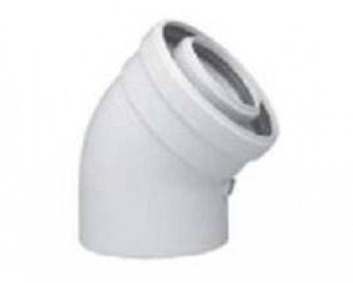 Коаксиальный отвод 45°, диам. 125/80, HT Коаксиальный отвод 45°, диам. 125/80, HT