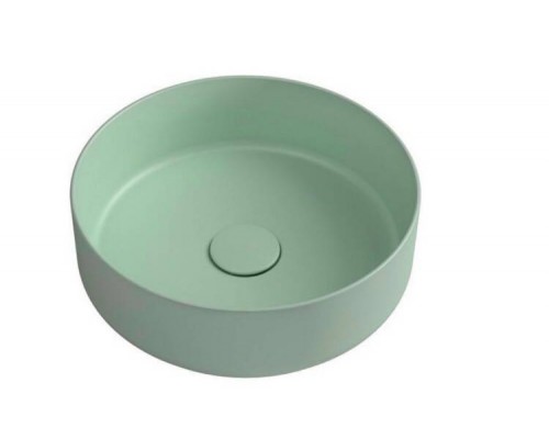 Раковина, ISVEA, Infinity, шгв 360-360-120, отверстия для смесителя-отсутствуют, цвет-мятно-зеленый матовый