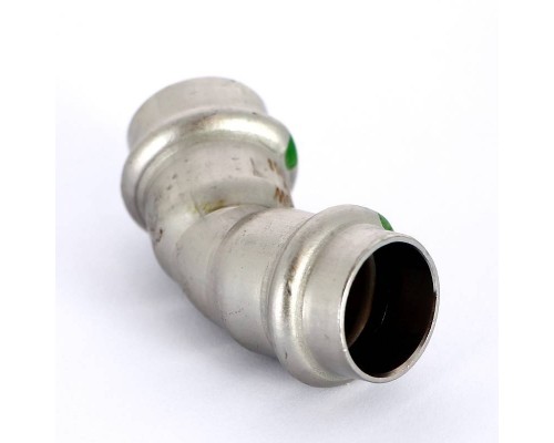 Угол пресс 45 град. нержавеющая сталь Sanpress Inox VIEGA 18