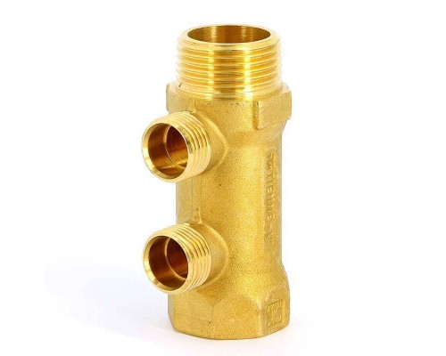 Коллектор НВ 1" TIEMME 2 выхода 1/2"Н 36мм