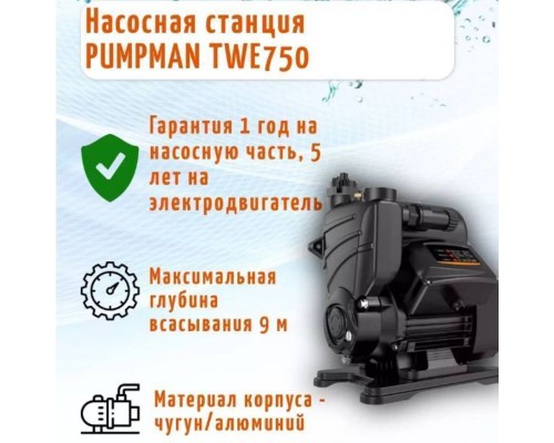 Насосная станция Pumpman TWE 750 с электронным управлением