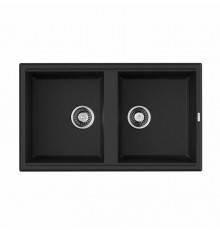 Мойка, OMOIKIRI, Tedori, шгв 860-510-200, отверстия для смесителя-2 промаркированных, цвет-чёрный