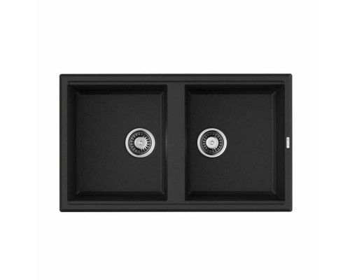 Мойка, OMOIKIRI, Tedori, шгв 860-510-200, отверстия для смесителя-2 промаркированных, цвет-чёрный