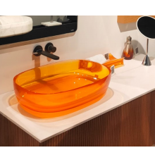 Смеситель для раковины, Antonio Lupi, Indigo, с внутренней частью и изливом, цвет-графит (Graphite)